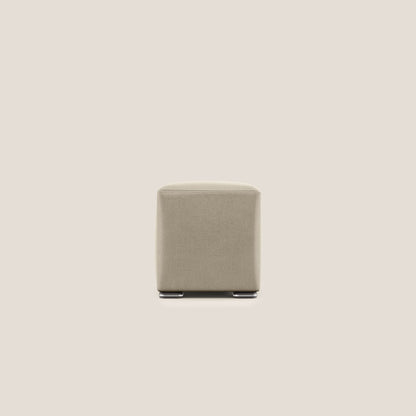 Pouf cubo in microfibra smaltabile T11 tortora