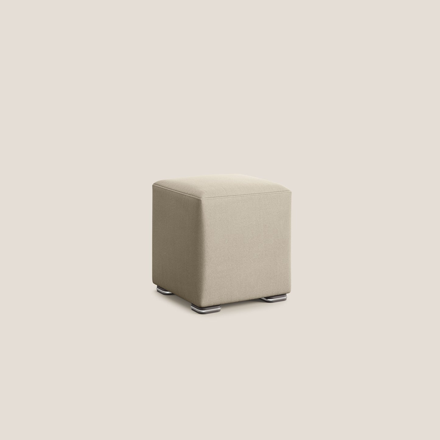 Pouf cubo in microfibra smaltabile T11 tortora