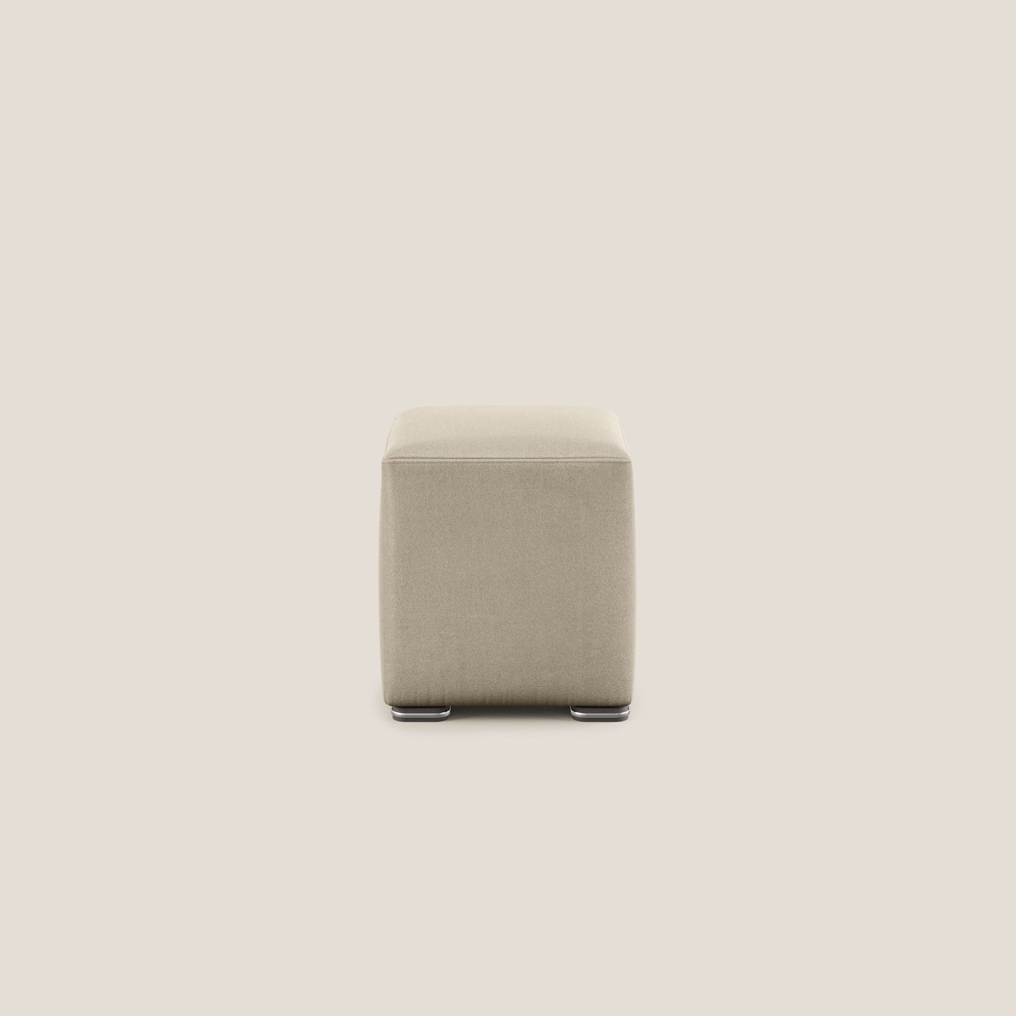 Pouf cubo in microfibra smaltabile T11 tortora