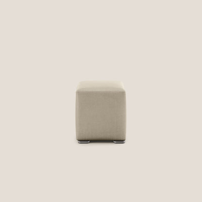 Pouf cubo in microfibra smaltabile T11 tortora