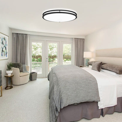 32 in. 65W Oval Flush Mount Ceiling Light with Remote