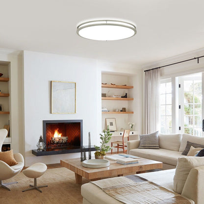 32 in. 65W Oval Flush Mount Ceiling Light with Remote