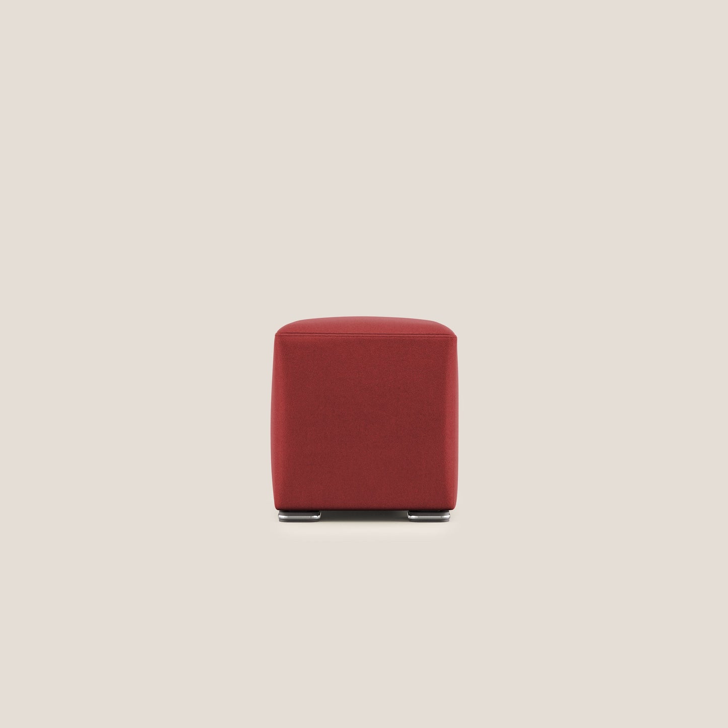 Pouf cubo in microfibra smaltabile T11 rosso