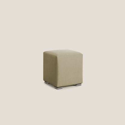 Pouf cubo in microfibra smaccabile T11 beige
