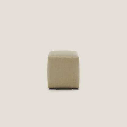 Pouf cubo in microfibra smaccabile T11 beige
