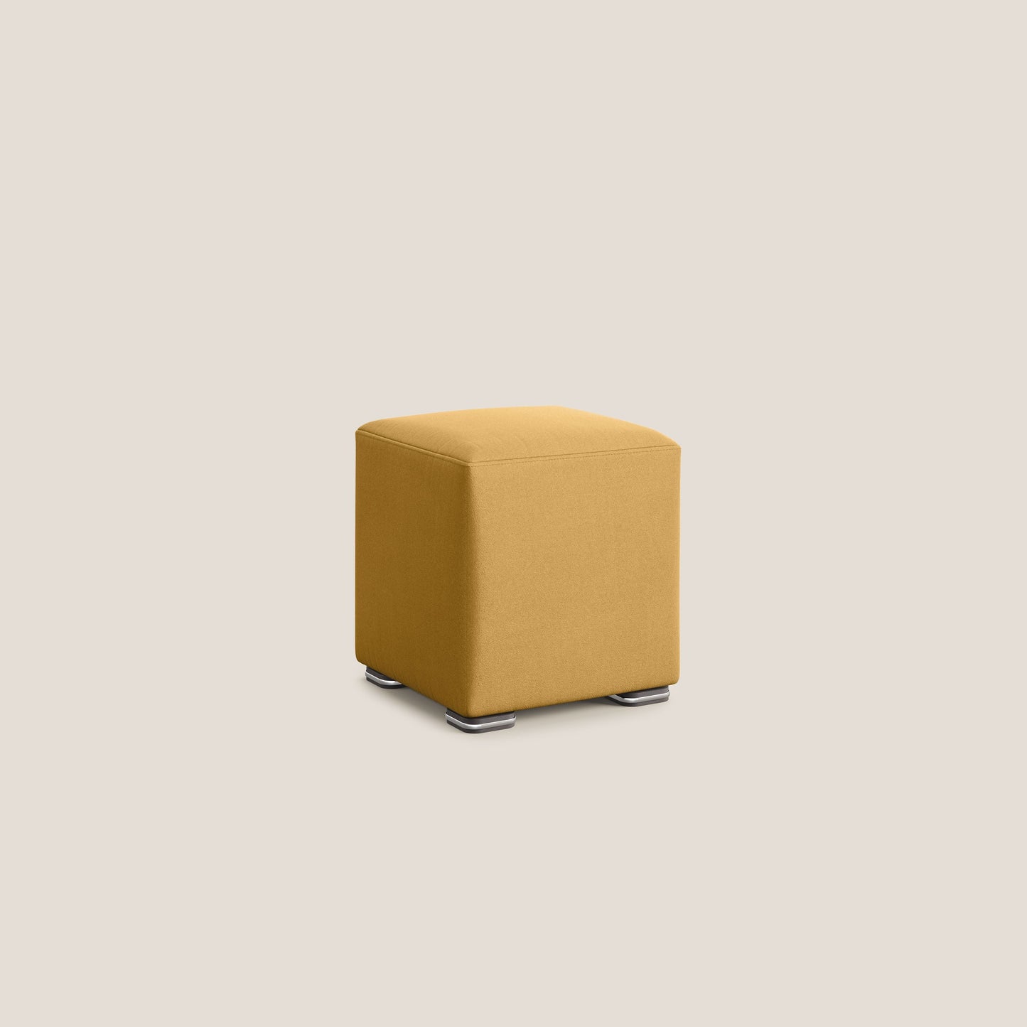 Pouf Cube in microfibra smaltabile T11 giallo