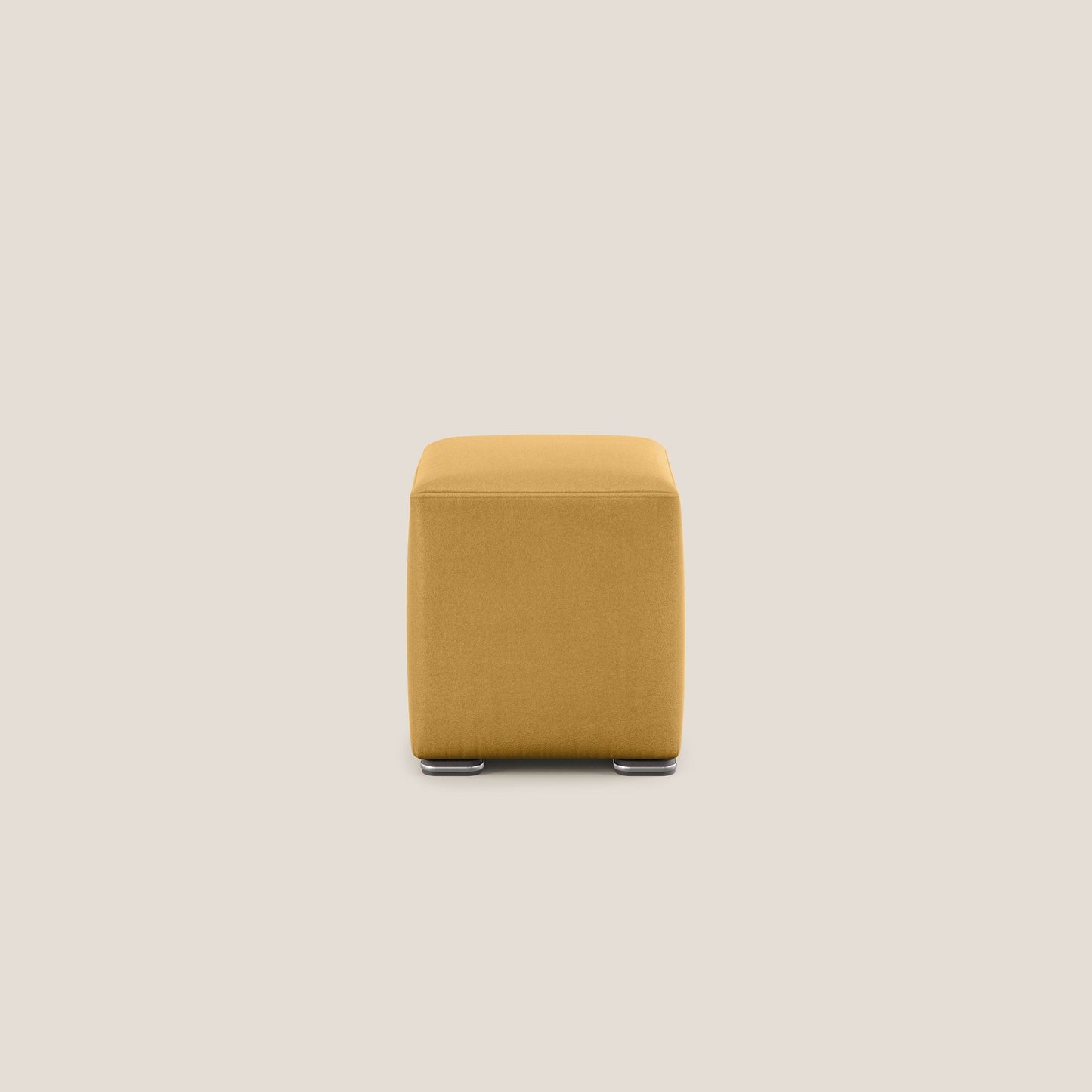 Pouf Cube in microfibra smaltabile T11 giallo