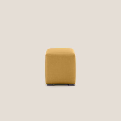 Pouf Cube in microfibra smaltabile T11 giallo
