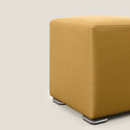 Pouf Cube in microfibra smaltabile T11 giallo