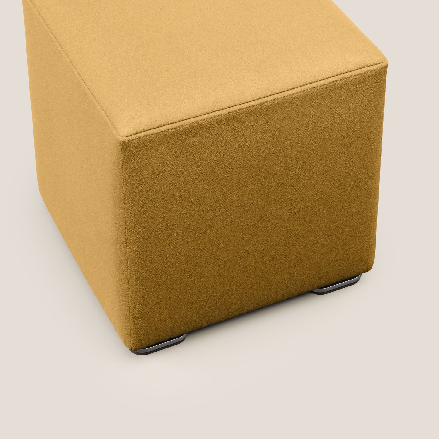 Pouf Cube in microfibra smaltabile T11 giallo
