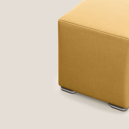 Pouf Cube in microfibra smaltabile T11 giallo