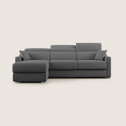 Divano letto angolare ambra in tessuto smacchiabile T05 antracite