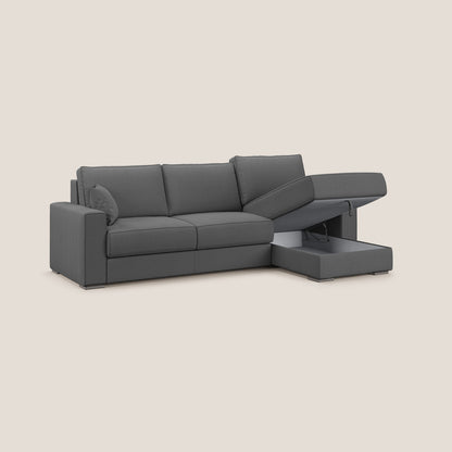 Dream Divano letto angolare in tessuto smacchiabile T05 antracite 