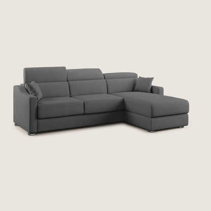 Divano letto angolare ambra in tessuto smacchiabile T05 antracite