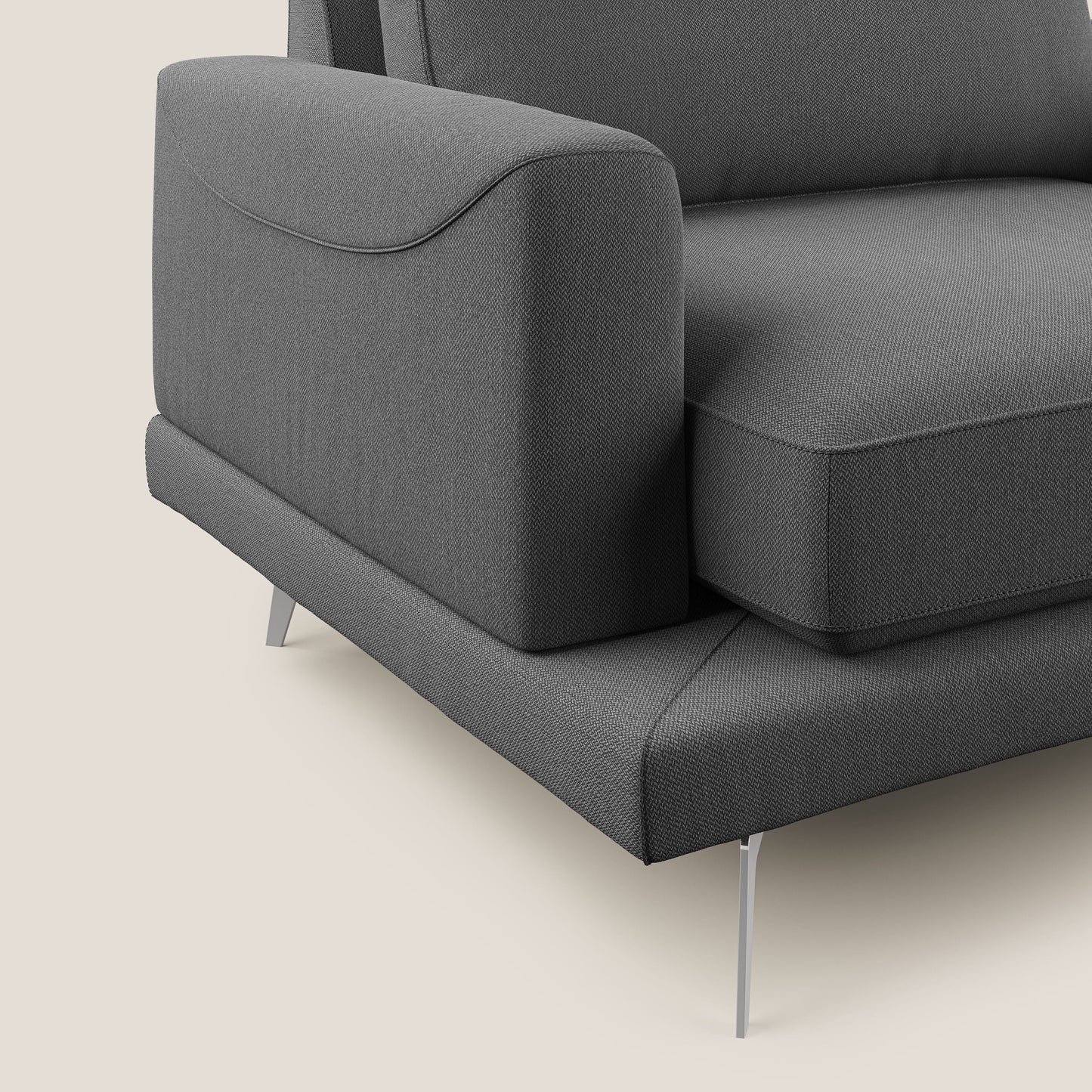 Dorian poltrona moderna in tessuto smacchiabile T05 antracite