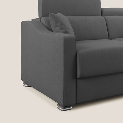 Divano letto angolare ambra in tessuto smacchiabile T05 antracite
