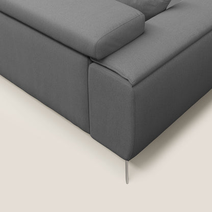 Divano Fusion con sedute allungabili in tessuto smacchiabile T05 antracite
