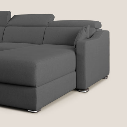 Divano letto angolare ambra in tessuto smacchiabile T05 antracite