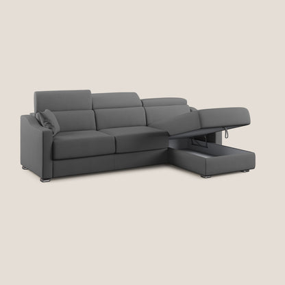 Divano letto angolare ambra in tessuto smacchiabile T05 antracite