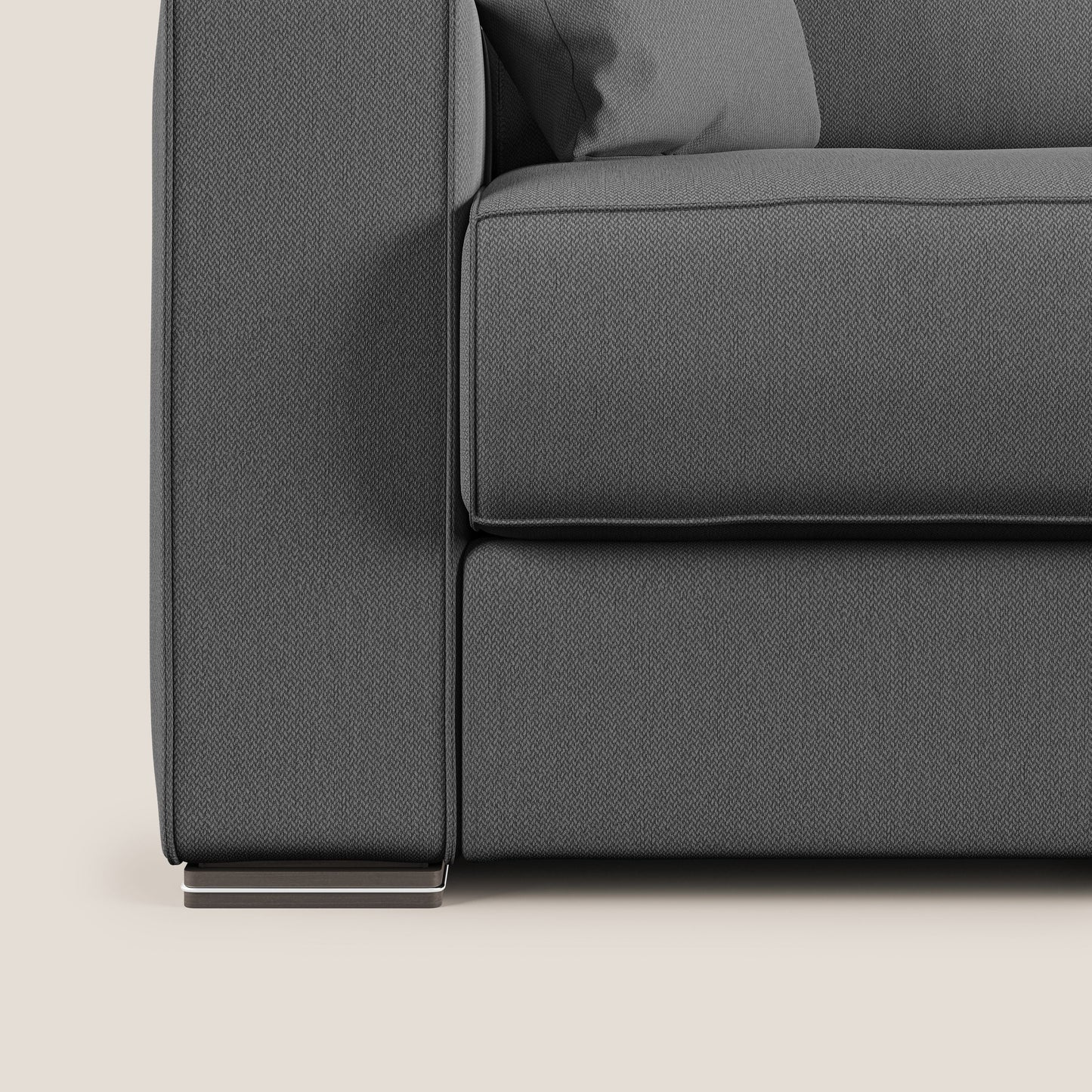 Dream Divano letto angolare in tessuto smacchiabile T05 antracite 