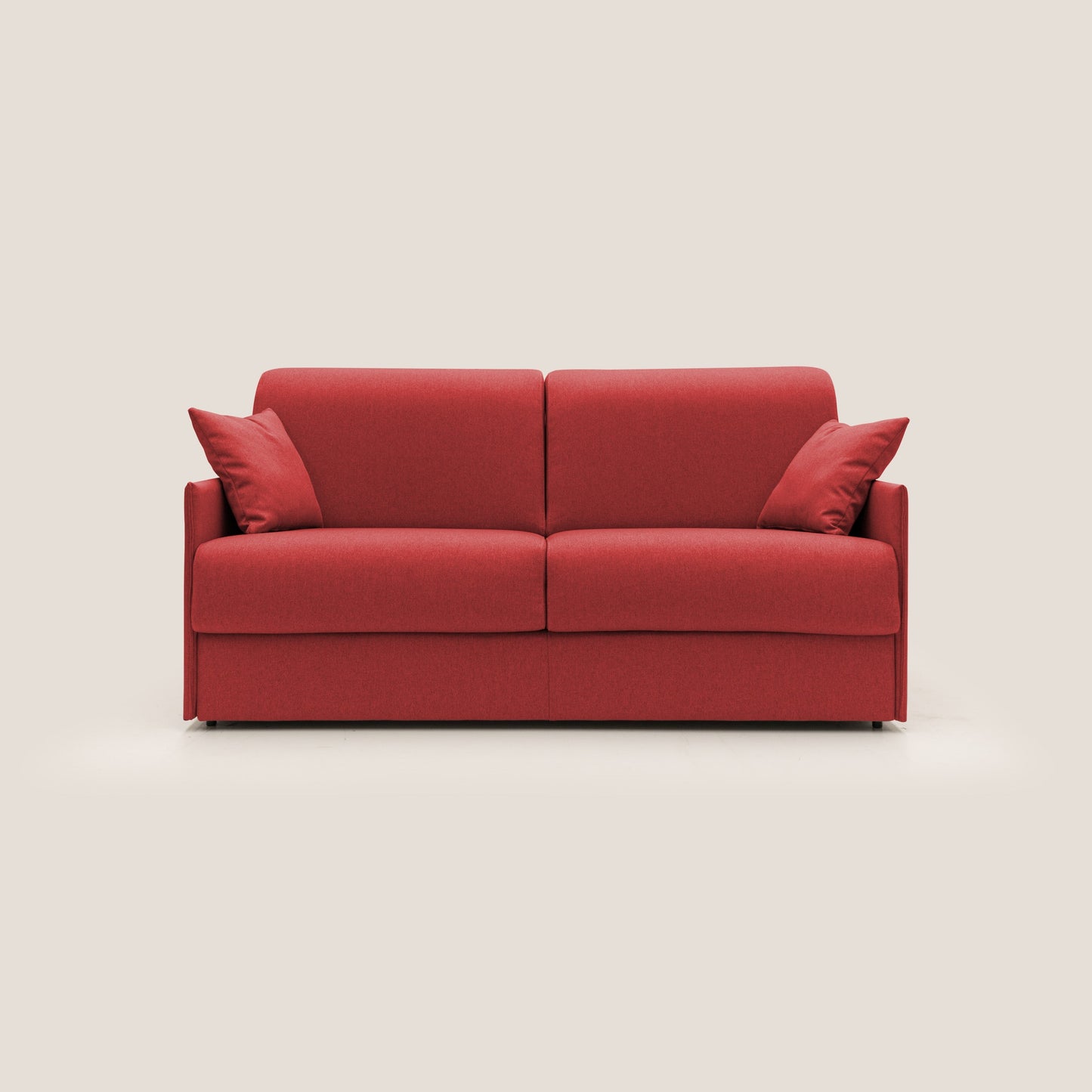 Evans Divano letto matrimoniale in tessuto impermeabile T13 rosso