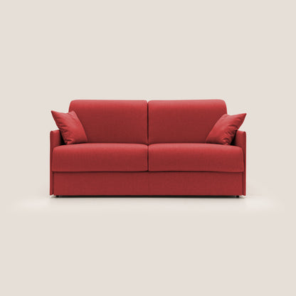 Evans Divano letto matrimoniale in tessuto impermeabile T13 rosso