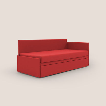Durini Divano duplex con doppio letto in tessuto simil cotone impermeabile T13 rosso 