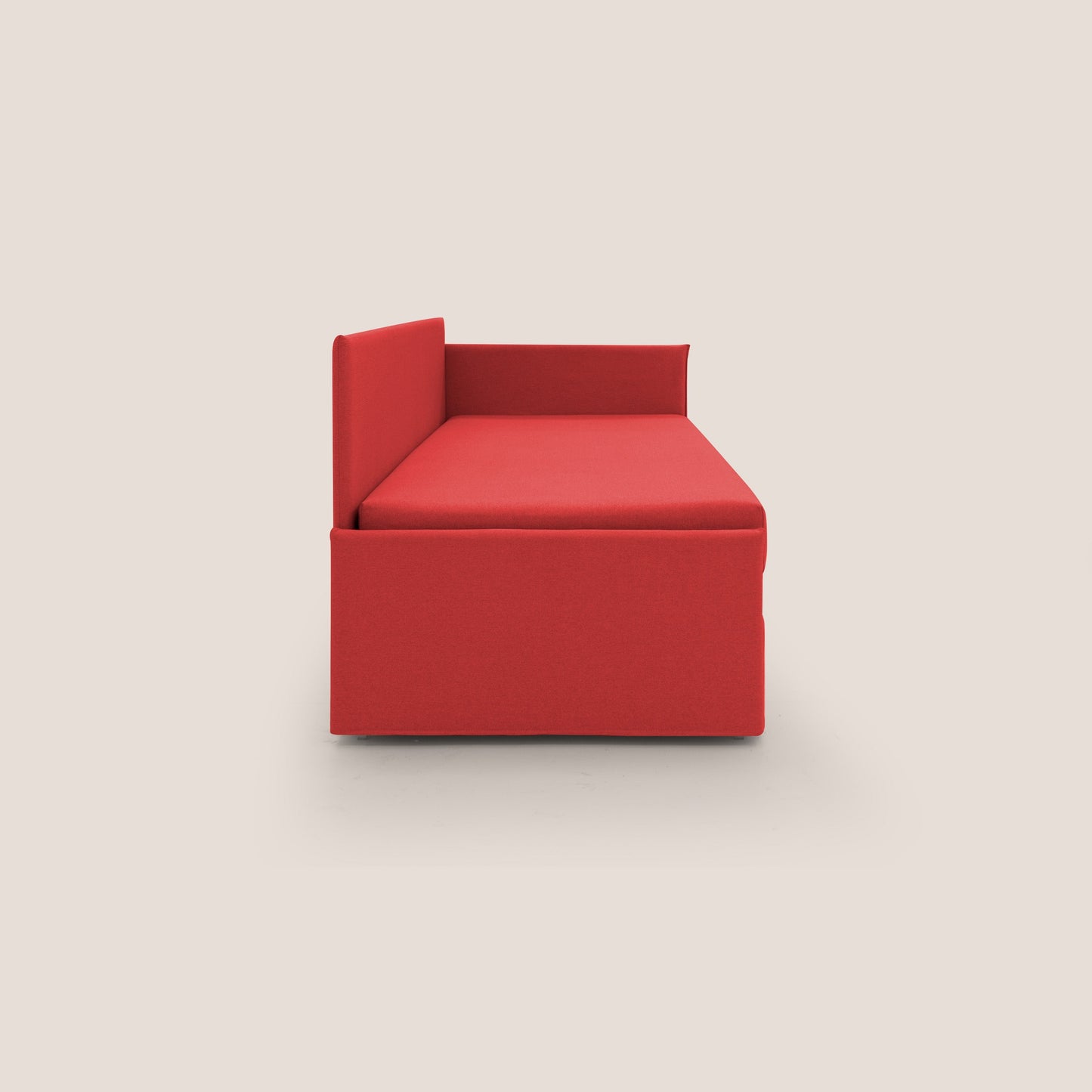 Durini Divano duplex con doppio letto in tessuto simil cotone impermeabile T13 rosso 