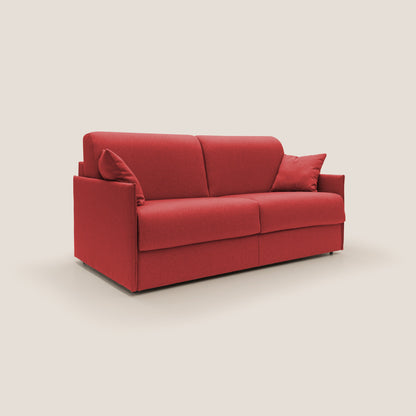 Evans Divano letto 189 cm (mat. 160x197 cm) con MATERASSO H18 cm in tessuto impermeabile T13 rosso