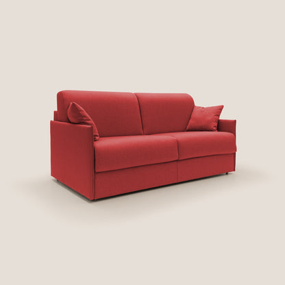 Evans Divano letto matrimoniale in tessuto impermeabile T13 rosso