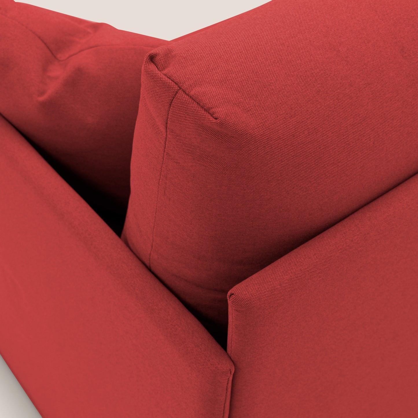 Brera Divano duplex con doppio letto in tessuto simil cotone impermeabile T13 rosso