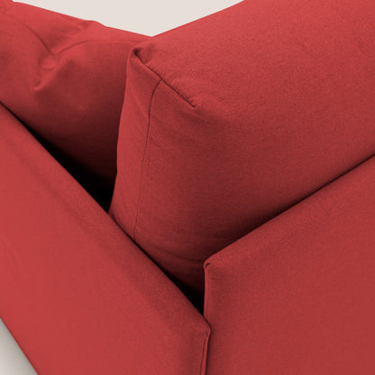 Brera Divano duplex con doppio letto in tessuto simil cotone impermeabile T13 rosso