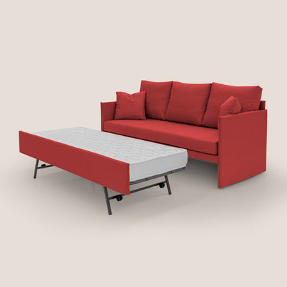 Brera Divano duplex con doppio letto in tessuto simil cotone impermeabile T13 rosso