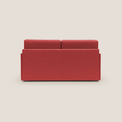 Evans Divano letto 189 cm (mat. 160x197 cm) con MATERASSO H18 cm in tessuto impermeabile T13 rosso