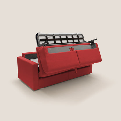 Chris Divano letto matrimoniale in tessuto impermeabile T13 rosso