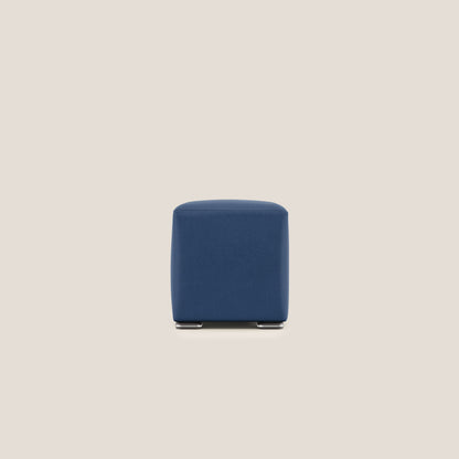 Pouf cubo in microfibra smaltabile T11 blu