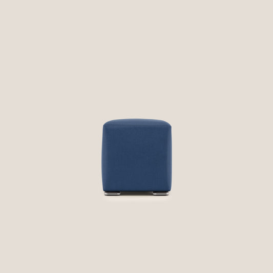 Pouf cubo in microfibra smaltabile T11 blu