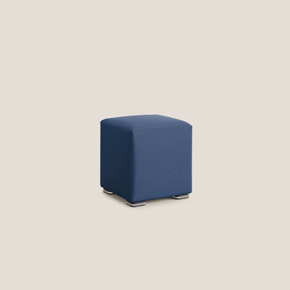 Pouf cubo in microfibra smaltabile T11 blu