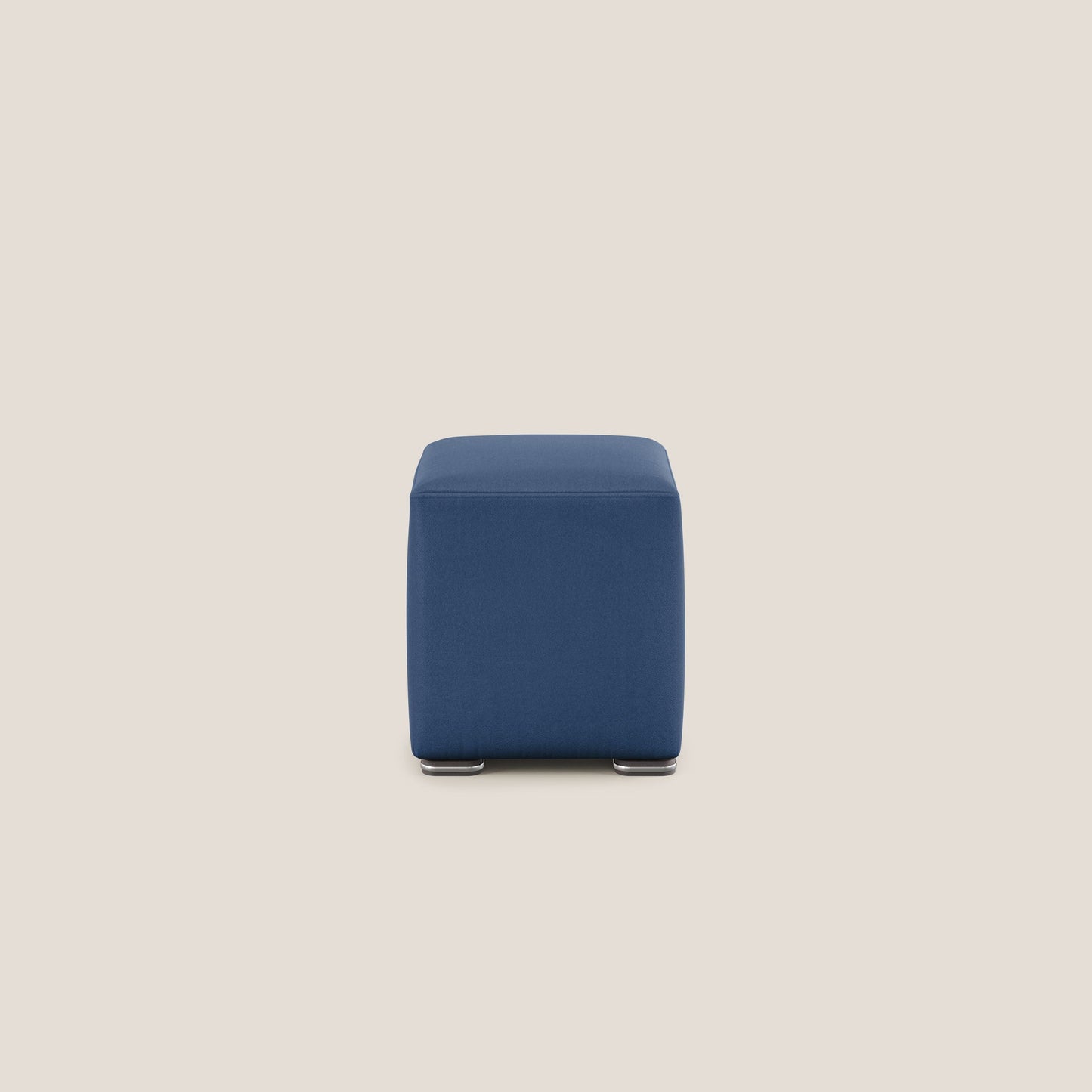Pouf cubo in microfibra smaltabile T11 blu
