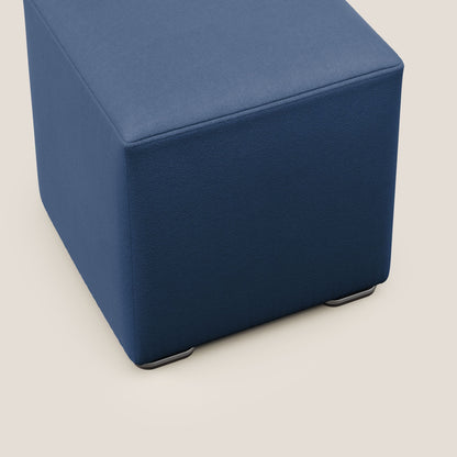 Pouf cubo in microfibra smaltabile T11 blu