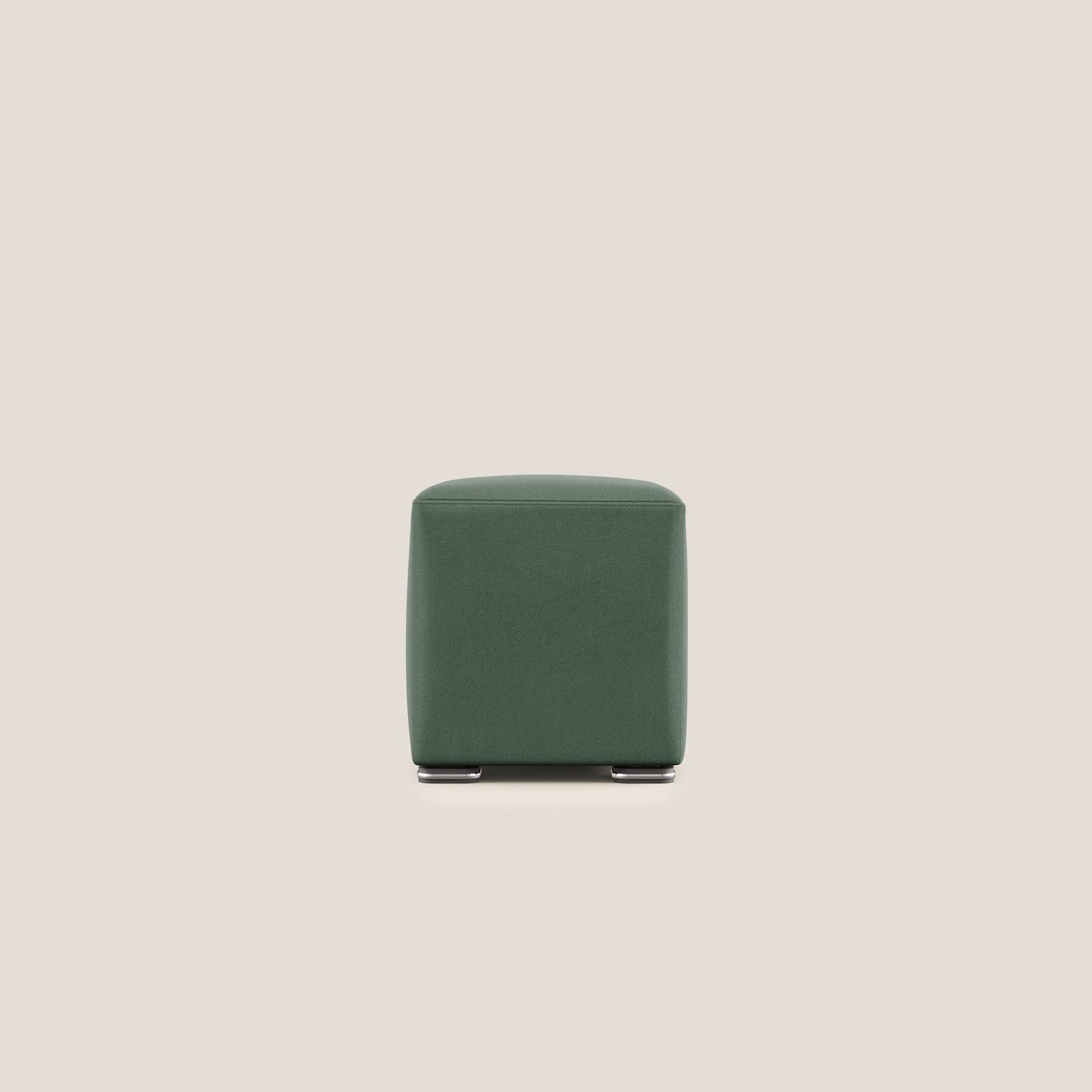Pouf cubo in microfibra smaltabile T11 verde