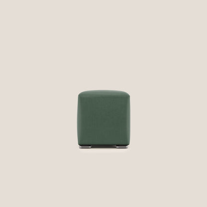 Pouf cubo in microfibra smaltabile T11 verde