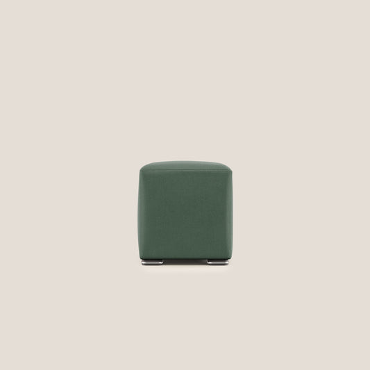 Pouf cubo in microfibra smaltabile T11 verde