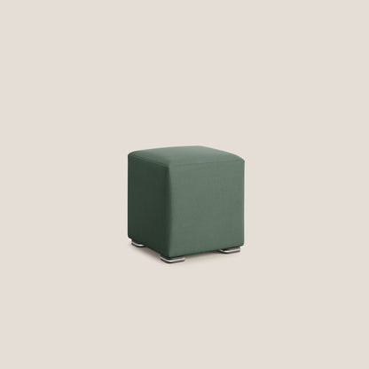 Pouf cubo in microfibra smaltabile T11 verde