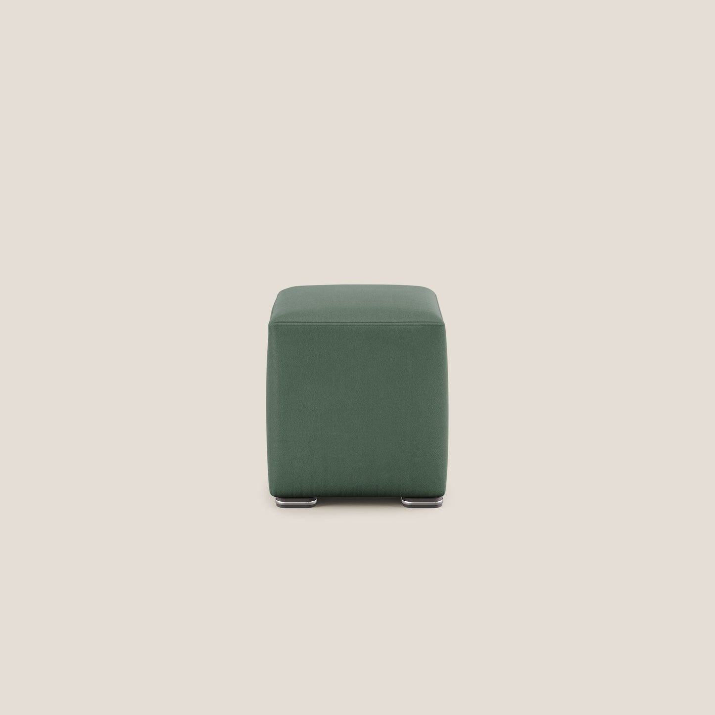 Pouf cubo in microfibra smaltabile T11 verde