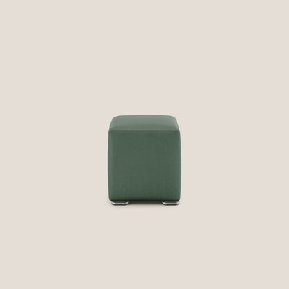 Pouf cubo in microfibra smaltabile T11 verde