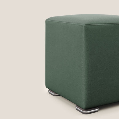 Pouf cubo in microfibra smaltabile T11 verde