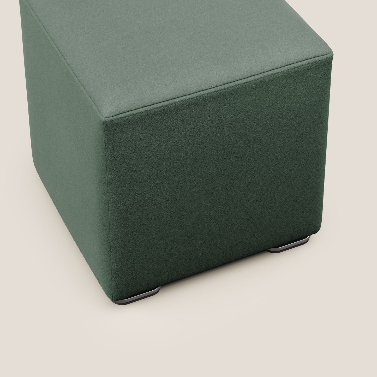 Pouf cubo in microfibra smaltabile T11 verde
