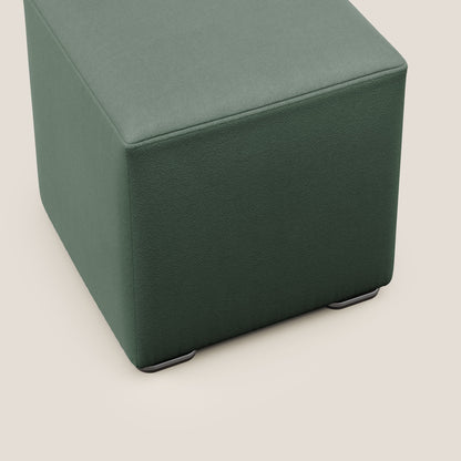 Pouf cubo in microfibra smaltabile T11 verde