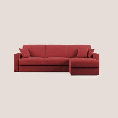 Best Divano letto angolare in tessuto impermeabile T02 rosso